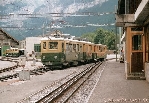 Verstärkerzug der Wengeralpbahn in Grindelwald Grund