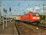 Erfurt 2005:  Containerzug mit 185