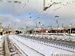 Saalfeld 2005: verschneiter Bahnhof