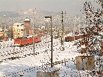 Saalfeld 2005: winterlich verschneite Bahnanlagen