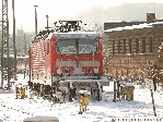 Saalfeld 2005: winterlich abgestellter Zug