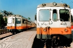 Begegnung des Costa-Blanca-Express im Bahnhof Altea