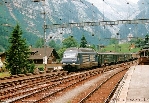 Schnellzug mit BLS -Lok in Kandersteg