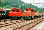 Lötschberg, Arbeitslokomotiven im Bahnhof Kandersteg