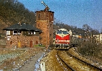 Orlamünde 1994: 219 mit Regionalzug auf der Orlabahn