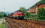 Orlamünde 1994: 232 mit Güterzug auf der Saalebahn