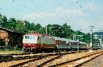 Orlamünde 1996: 120 mit IC auf der Saalebahn